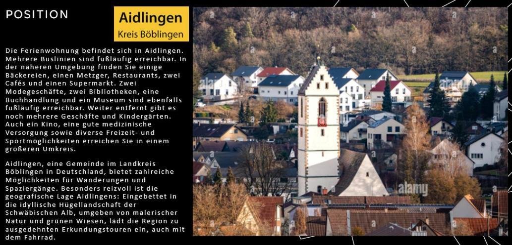 Stylisches Maybach Appartement Mit Terrasse Fuer 5 Personen, 5 Betten, Grosse Kochinsel, Homeoffice Mit 250Mbit Wlan Aidlingen エクステリア 写真